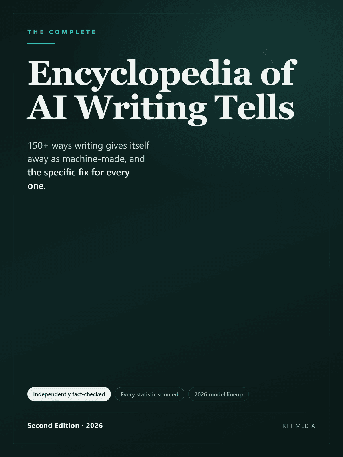 Cover of The Complete Encyclopedia of AI Writing Tells, second edition, 2026
